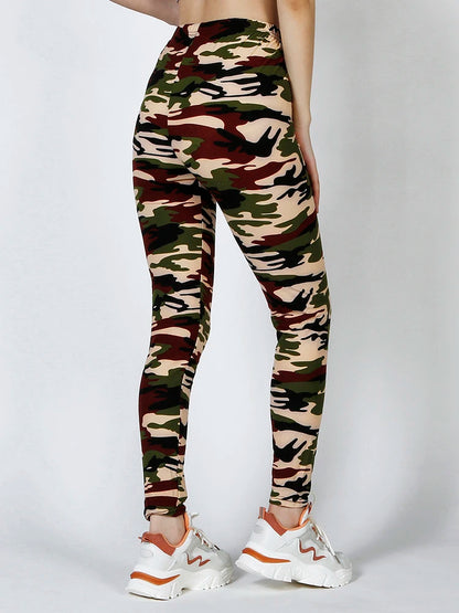 Women Fashion Camouflage Leggings Sexy Print Femme Push Up Pants Casual Camo Sport Workout Fitness Legging