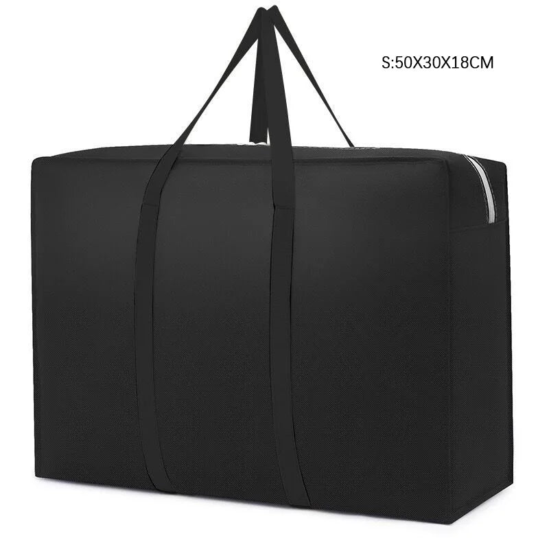 Extra Large Waterproof Moving Luggage Bags Laundry Shopping Bag foldable luggage travel bag Thin Oxford Cheap Quilt Organizer S BLACK