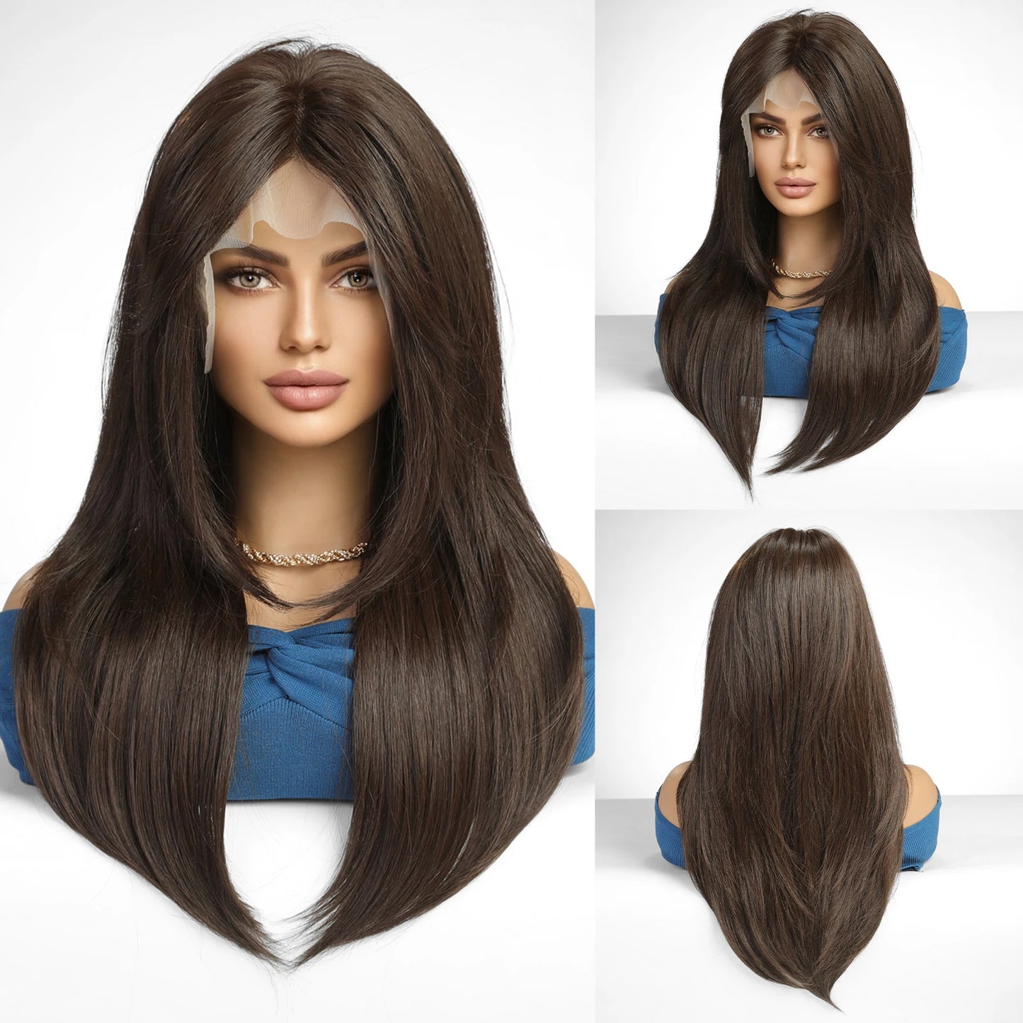 13x6 Lace Front Wig Blonde Wave Synthetic Wigs for Women Daily Party Cosplay Use Heat Resistant Fiber Hair BL66231-1 1pc 150%|CHINA|26inches