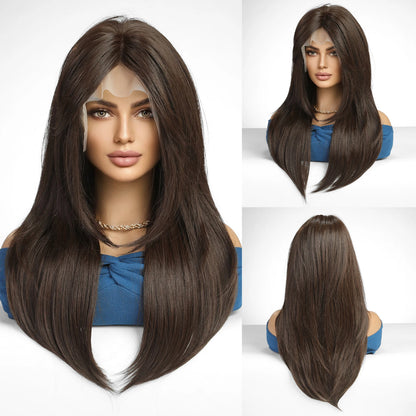 13x6 Lace Front Wig Blonde Wave Synthetic Wigs for Women Daily Party Cosplay Use Heat Resistant Fiber Hair BL66231-1 1pc 150%|CHINA|26inches