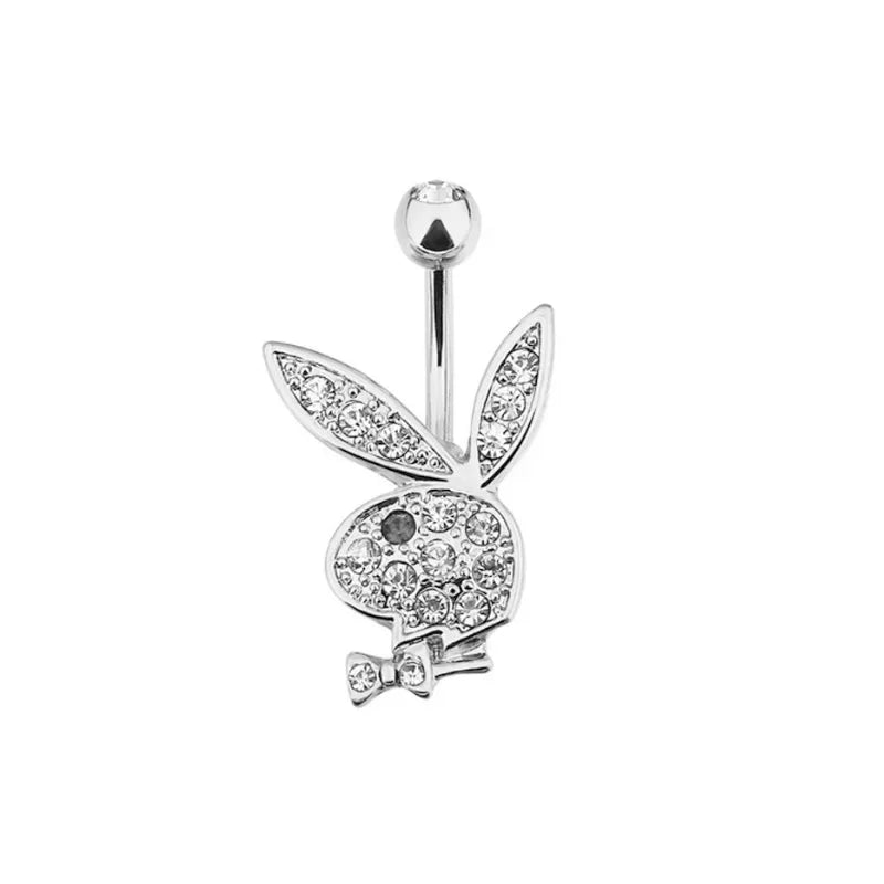 Belly Button Rings for Women Bunny Navel rings Gold color Rabbit Belly Rings Gem stone Belly Piercing Jewelry Body Jewelry 8
