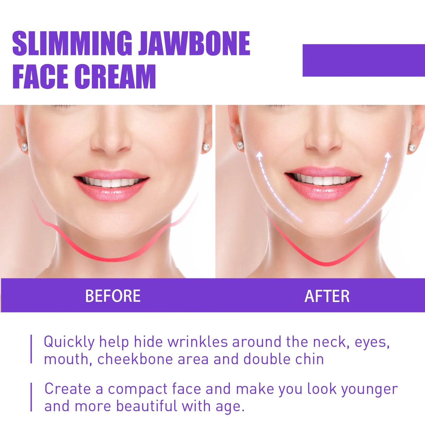 V Face Slimming Cream Enzyme Massage Cream Firm Face Lift To Remove Masseter Double Chin To Lighten Neck Line Fat Burning Cream