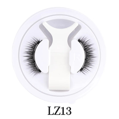 Hot Magnetic Eyelashes Set 1 Pair Reusable No Glue Needed False Eyelashes with Magnetic Tweezers Curly Faux Lashes Makeup Tool 1Pair LZ13