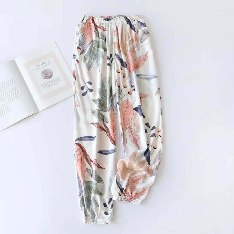 summer news pijama mujer thin section short-sleeved shorts large floral print pajamas home service ladies pajamas for women 006