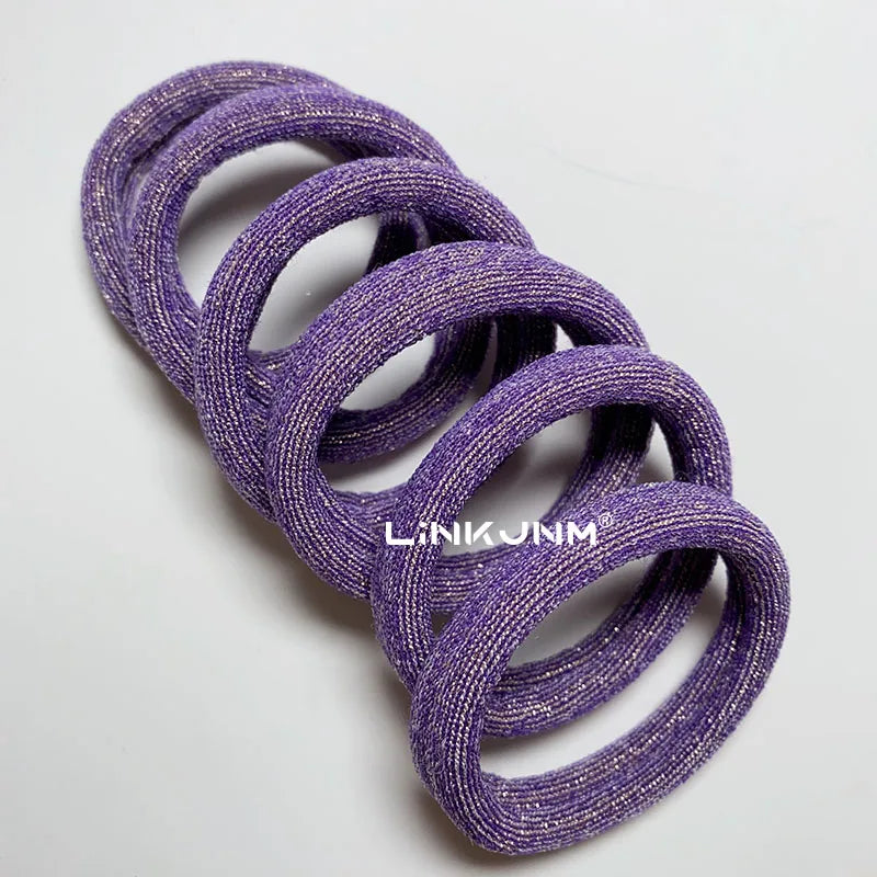 6PCS Women Glitter Hair Scrunchies Girls Elastic Hair Rubber Bands Hair Holder/Gum Hair Accessories Ponytail Hair Holders Badiee Stylez