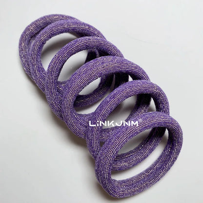 6PCS Women Glitter Hair Scrunchies Girls Elastic Hair Rubber Bands Hair Holder/Gum Hair Accessories Ponytail Hair Holders Badiee Stylez