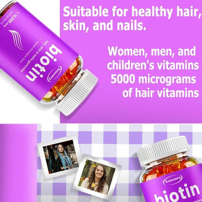 Premium Biotin Gummies 10,000 Mg - Promotes Healthy Hair, Skin and Nails Supplement