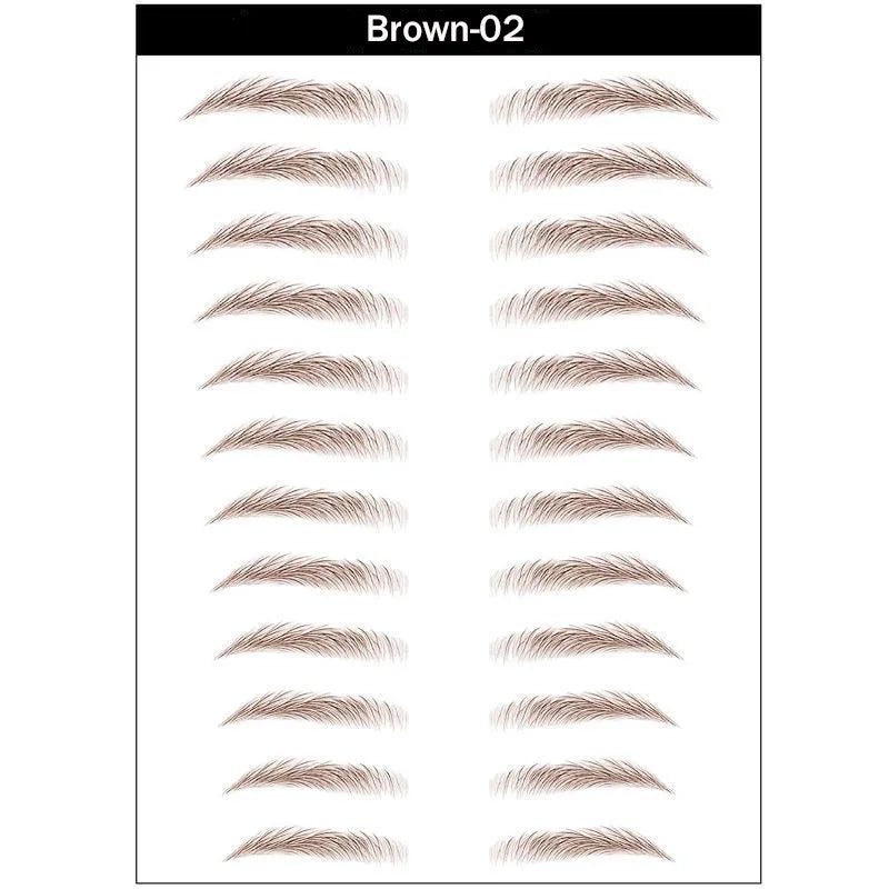 4D Hair-Like Eyebrow Stickers Waterproof Eyebrow Tattoo Water Transfer Eye Brow Enhancer Long Lasting Korean Cosmetics