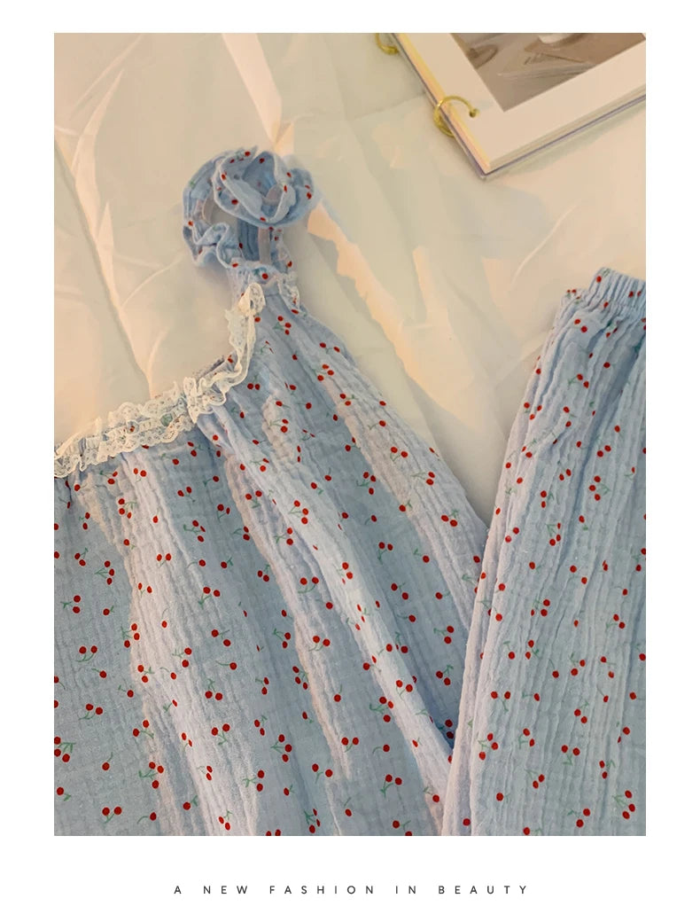 Summer Ins Sle Women's Cotton Spwear Sweet Strap ort Pants Home Clothes Sexy Cute Japanese Sle Pure Desire Home Clothes