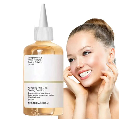 The Glycolic Acid 7% Toning Solution 100ml Repairing Facial Oil Nourishing Gentle Glycolic Acid Toner Face Essence