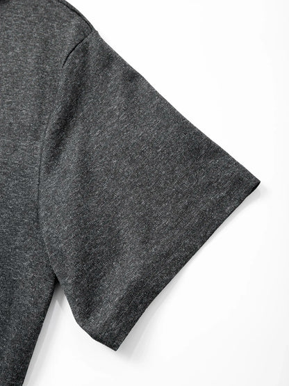 Men's Trendy Polo Shirt - Breathable Solid Color Casual Tee for Effortless Summer Style