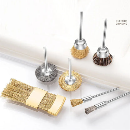 Nail Drill Bit Cleaning Brush Manicure Grinding Head Dual Brush Electric Drills Copper Wire Drill Brush Cleaner Nail Art Tools