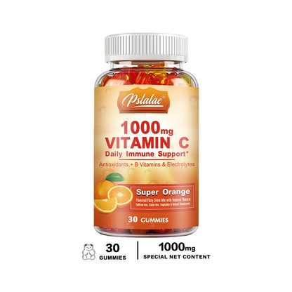 Vitamin C 1000 Mg Gummies - Multivitamin with Electrolytes, Immune Support for Skin - Non-GMO - 60 Orange Flavored Gummies 30 Gummies