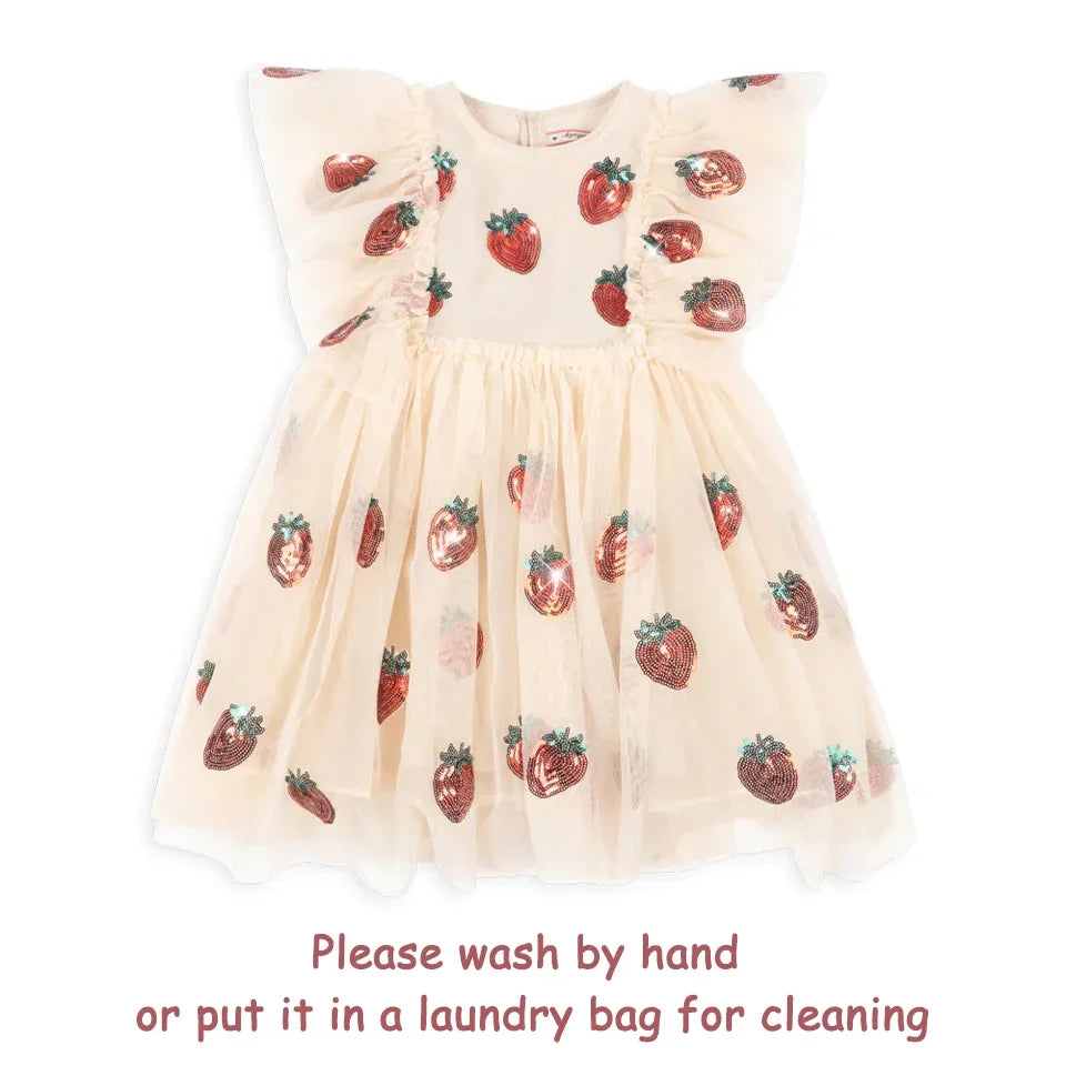 2025 Girls Party Princess Dress KS Kids Sequin Mesh Dresses Girl Full Print Dress Carnival Party Baby Cute Skirt Children Gifts NO 1