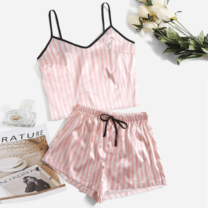 Women's Sleepwear Cute Cartoon Print Short Set Pajamas for Women Pajama Set Sweet Short Sleeve T Shirts & Shorts Summer Pijama