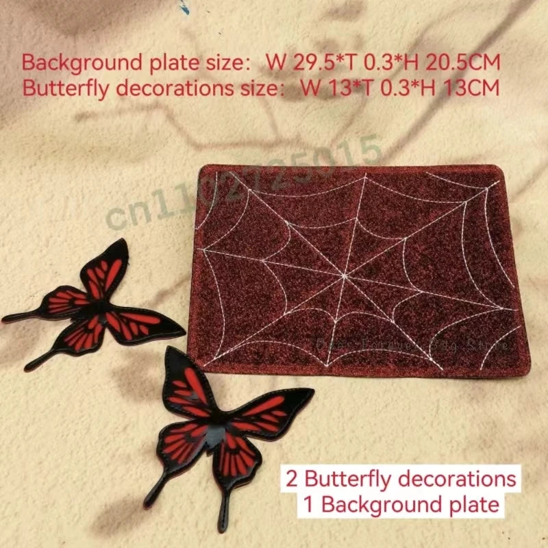 Labyrinth Butterfly Spider Web Letter Chain Handbags DIY Transparent Ita Bag Y2K Lolita Gothic Tote Vintage Fashion Shoulder Bag Set 4