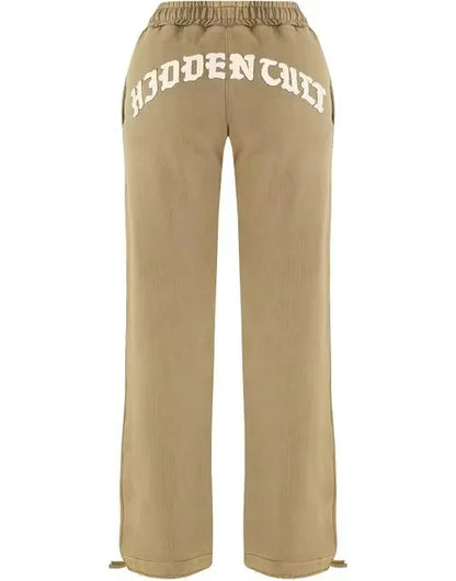 Patchwork 2 Piece Set Tracksuit Women Zip Wide Waist Crop Hooded Pocket Jacket + Sporty Pants Matching Casual Basic Suit