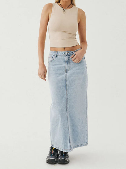 Sleeveless Tight Bottomed Shirt With Round Neck Racerback Top
