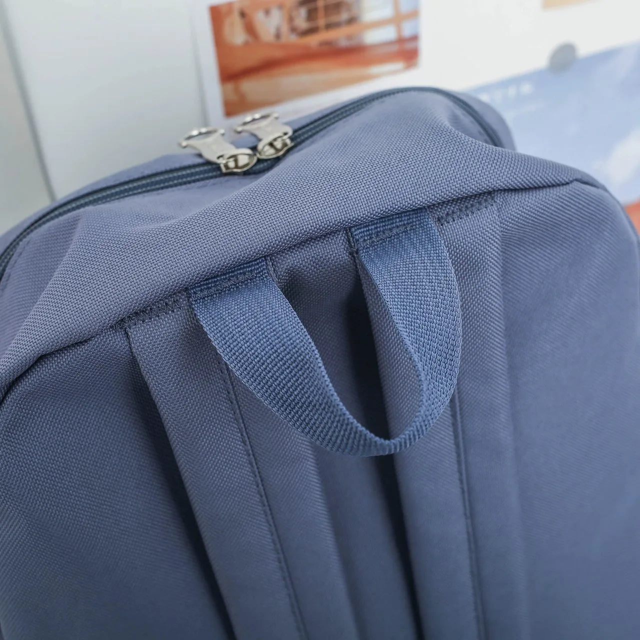 Four Piece Set of Student Backpack for Women in Korean Version Casual Canvas High School Campus with Large Capacity