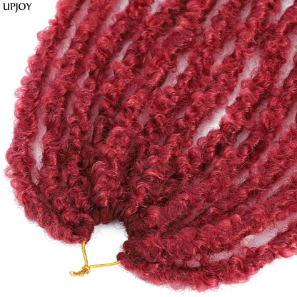 Butterfly Locs Crochet Hair 12 inch Handmade Butterfly Soft Locs Crochet Hair Extensions Synthetic Braiding Hair 12Strands/pack Badiee Stylez