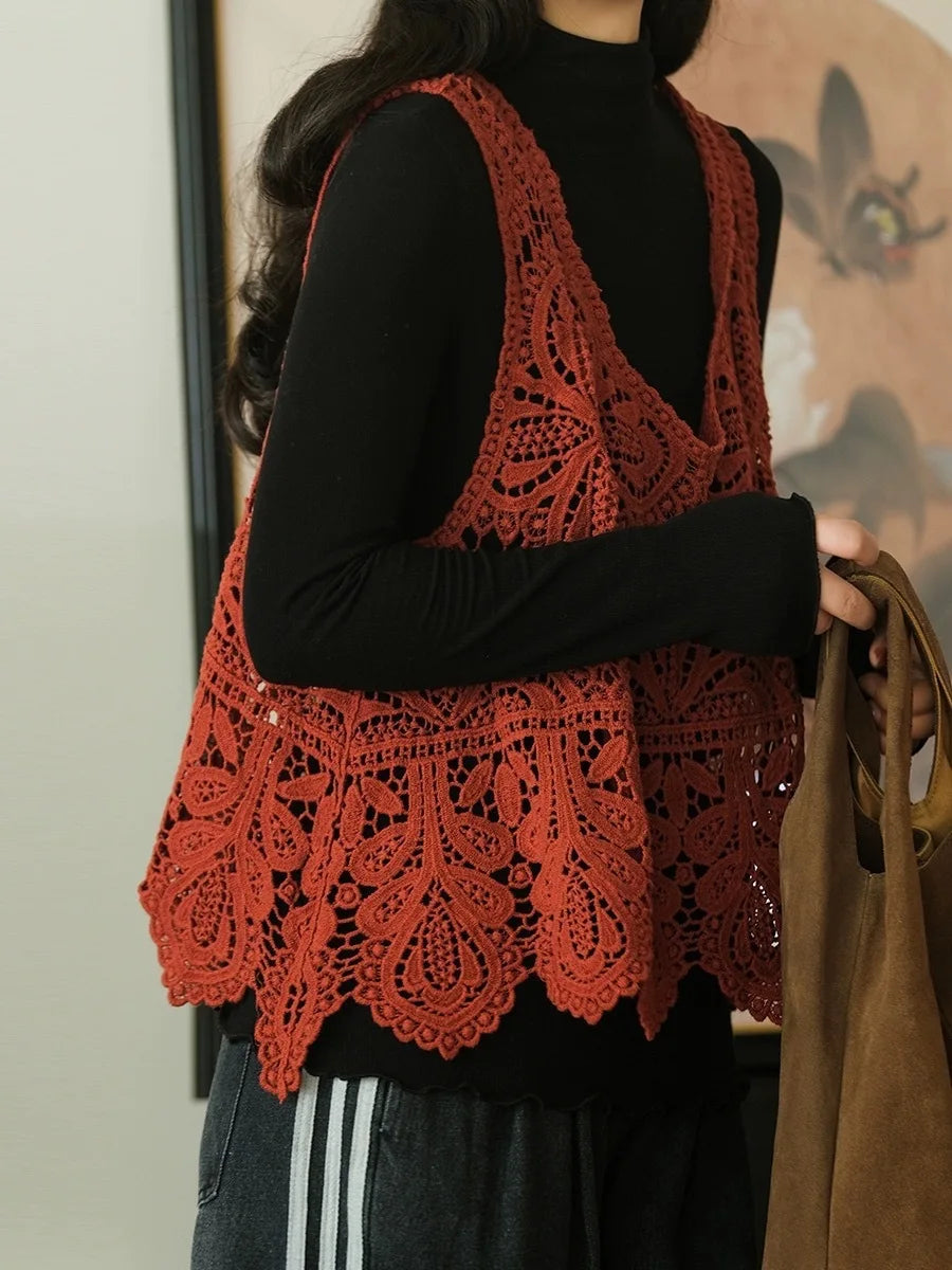 Thin T shirt Women Clothing Casual Vintage Streetwear Tops Coat Summer Spring Autumn Sleeveless Harajuku Clothes Women Vest A-red One Size