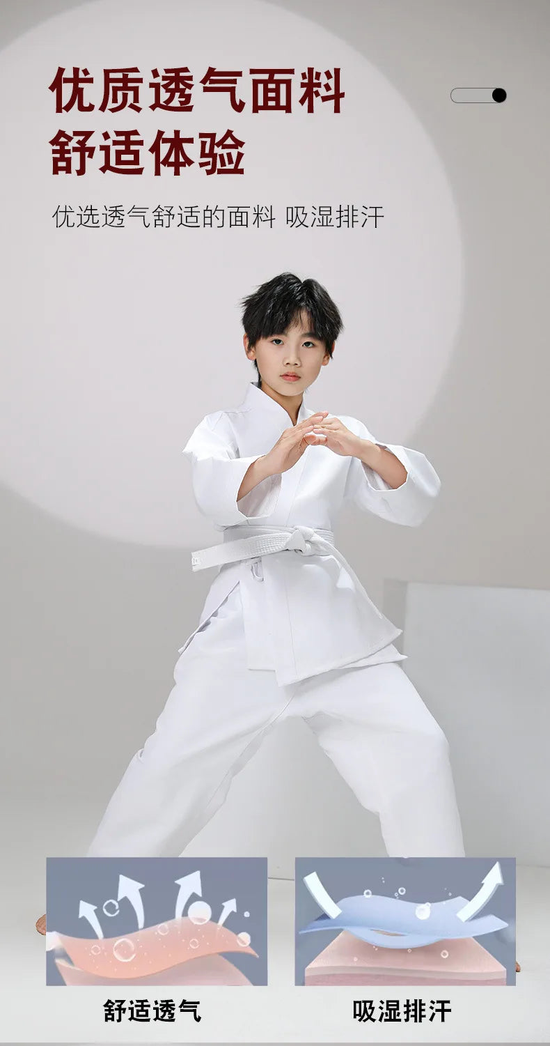 New Breathable karate uniform for kids and adults lightweight pants and jackets martial arts uniform with free belt for students Badiee Stylez