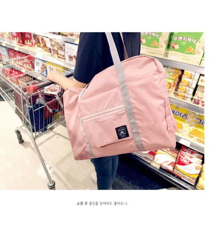1-piece foldable travel bag, weekend travel bag, gym bag, suitable for airline carry on luggage bag, business travel storage bag