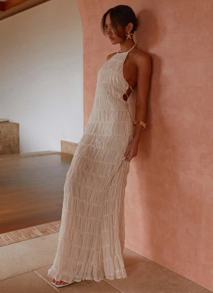 Women Cocktail Party Dress Ruched Long Dress Sleeveless Skinny Cocktail Bodycon Dress Clubwear Female Maxi Backless Dress