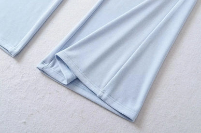 High waisted wide leg micro flared pants spring new style with a drooping feel, home stretch casual pants pantalones mujer