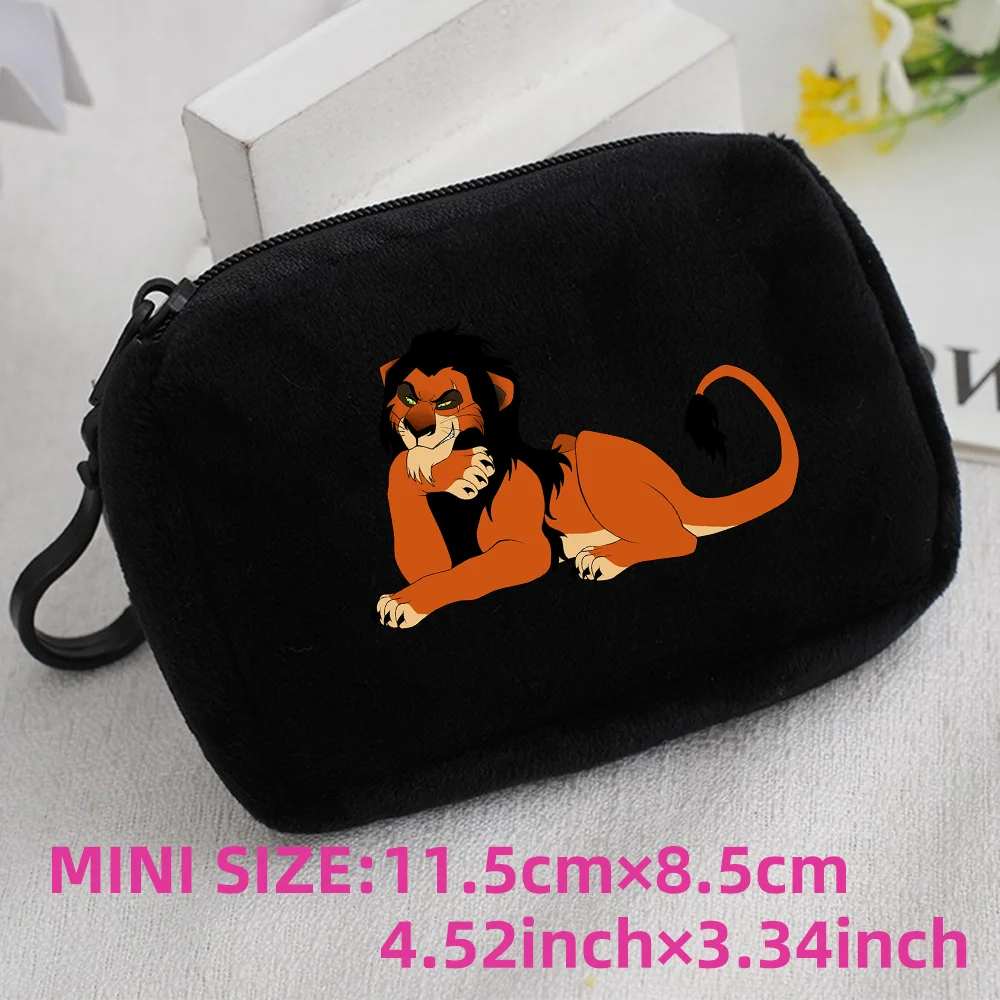 The Lion King Coin Purse Mini Coin Key Bag Money Pocket Plush Wallet Kid Cartoon Cute Moneybag Kawaii Birthday Gift Storage Bag 1pcs-016