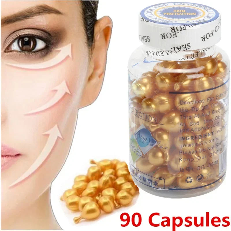 Instant Wrinkle Vitamin E Extract Face Serum Firming Anti Wrinkle Whitening Anti Aging Moisturizing Korean Skin Care Skincare