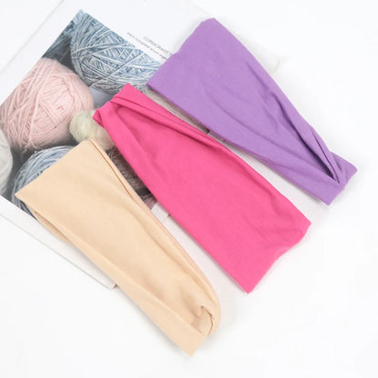 3Pcs/set Hair Band Fashion Elastic Headbands Twisted Cross Head Wrap Hair Band Hair Accessories for Women Simple Headband style-B 10cm-22.5cm