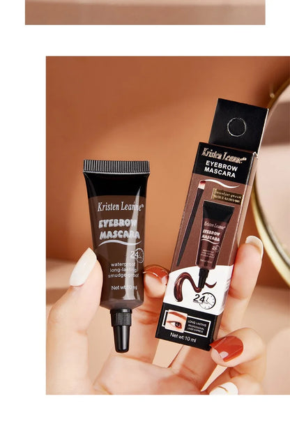 Natural Liquid Dyeing Eyebrow Cream Set Waterproof Shaping Brown Tint Pointed Tube Eyebrow Henna Mascara Paint Brush Makeup Tool