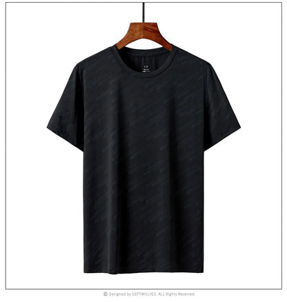 Men's Quick Dry Ice Silk T-Shirts Short Sleeve Breathable Workout Shirts Sweat Absorbing Athletic Top Gym Casual Wear 4 Colors