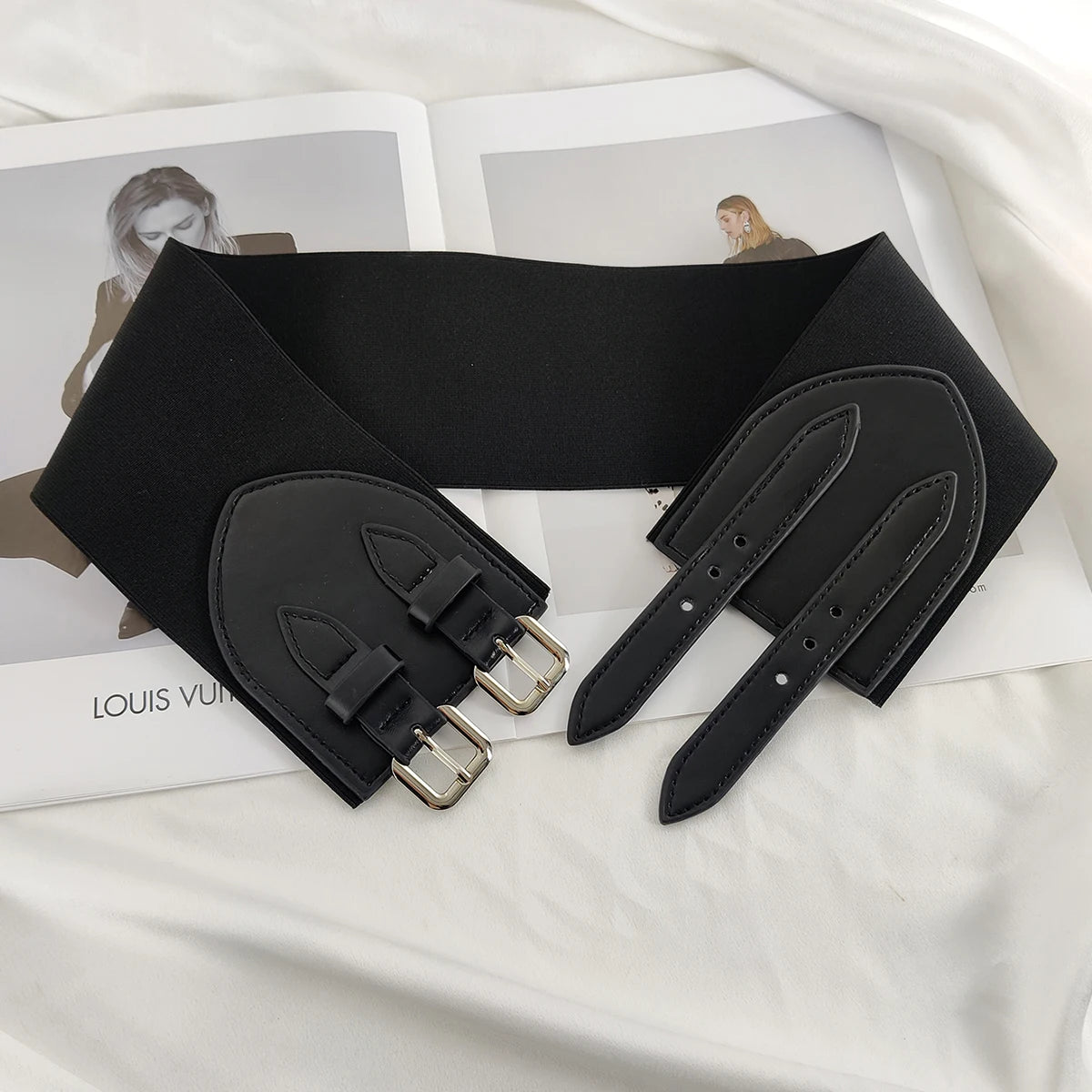 Wide Black Elastic Corset Belt Female Waist Plus Size Belts For Women High Quality Stretch Cummerbunds Big Waistband