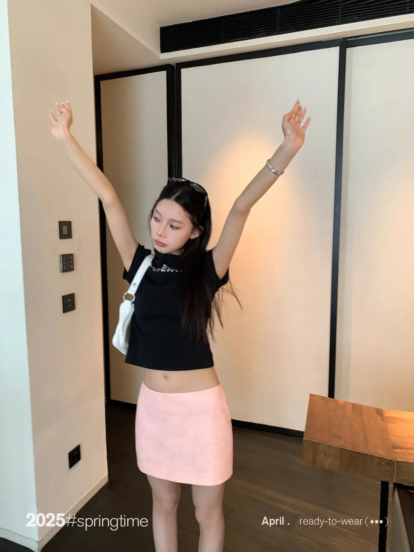 Lautaro Spring Summer Pink Soft Pu Leather Mini Skirt Women with Low Waist Short Luxury Chic A Line Clothes Korean Fashion 2025