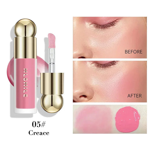 New Liquid Cheek Blush Facial Nourishing Blusher Gel Cream Multi-purpose For Eyes Lips Makeup Blush Stick Cosmetics With Sponge 05