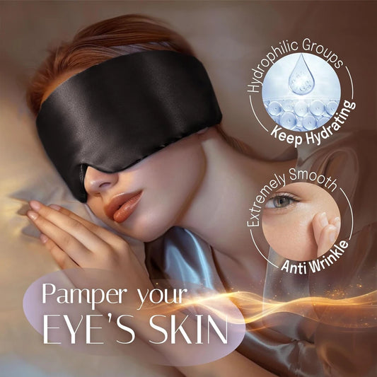 100% Mulberry Silk Sleeping Mask Eyepatch Blocking Light Eyemask Soft Padded Travel Sleeping Aid for Sleep Patch Slaapmasker Badiee Stylez