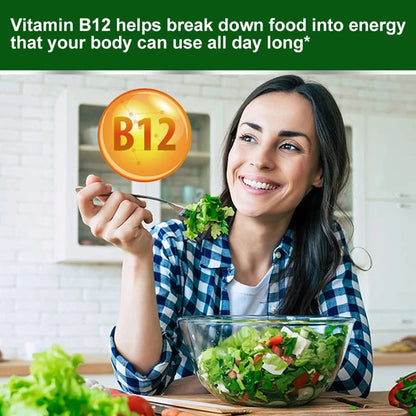 Vitamin B12 - Improve Mood, Improve Brain, Strengthen Nervous System, Increase Energy, Promote Metabolism, Maintain Heart Health