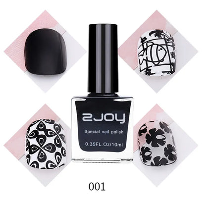 Black White Nail Art Stamping Polish 10ml 30 Colors Stamping Plates Polish Stamping Gel No Smudge Top Oil Colorful Nail Varnish GY002-01 CHINA