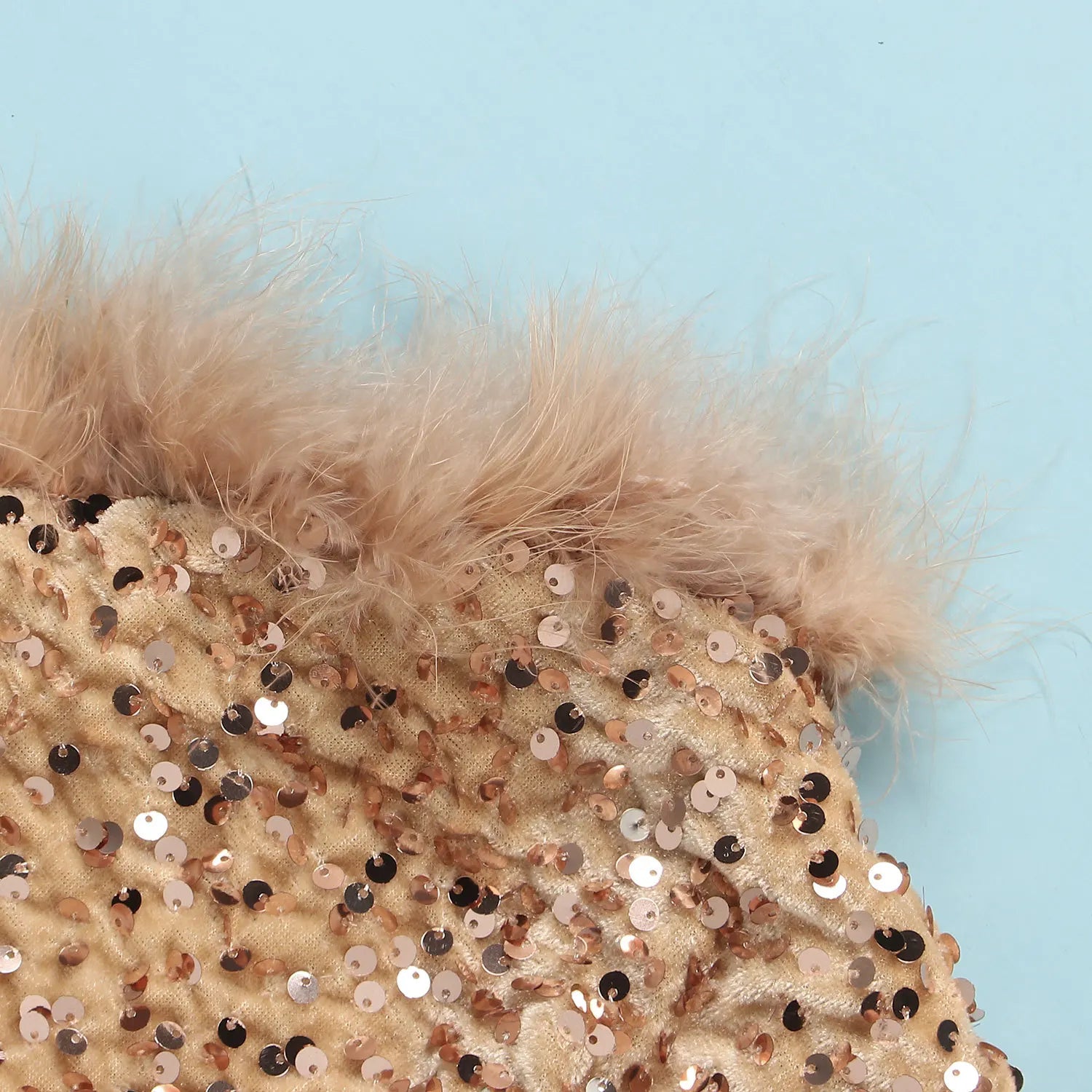 Women's Elegant Sequined Feather Slim Patchwork Bodysuits Spring Summer New Sexy Bodysuits Women Long Sleeve Backless Bodysuits