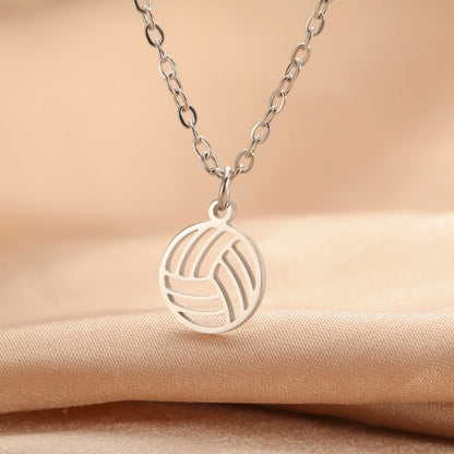 EUEAVAN 5pcs Mini Charms Stainless Steel Volleyball Charm for Bracelet Necklace Earrings DIY Jewelry Making Supplies Wholesale