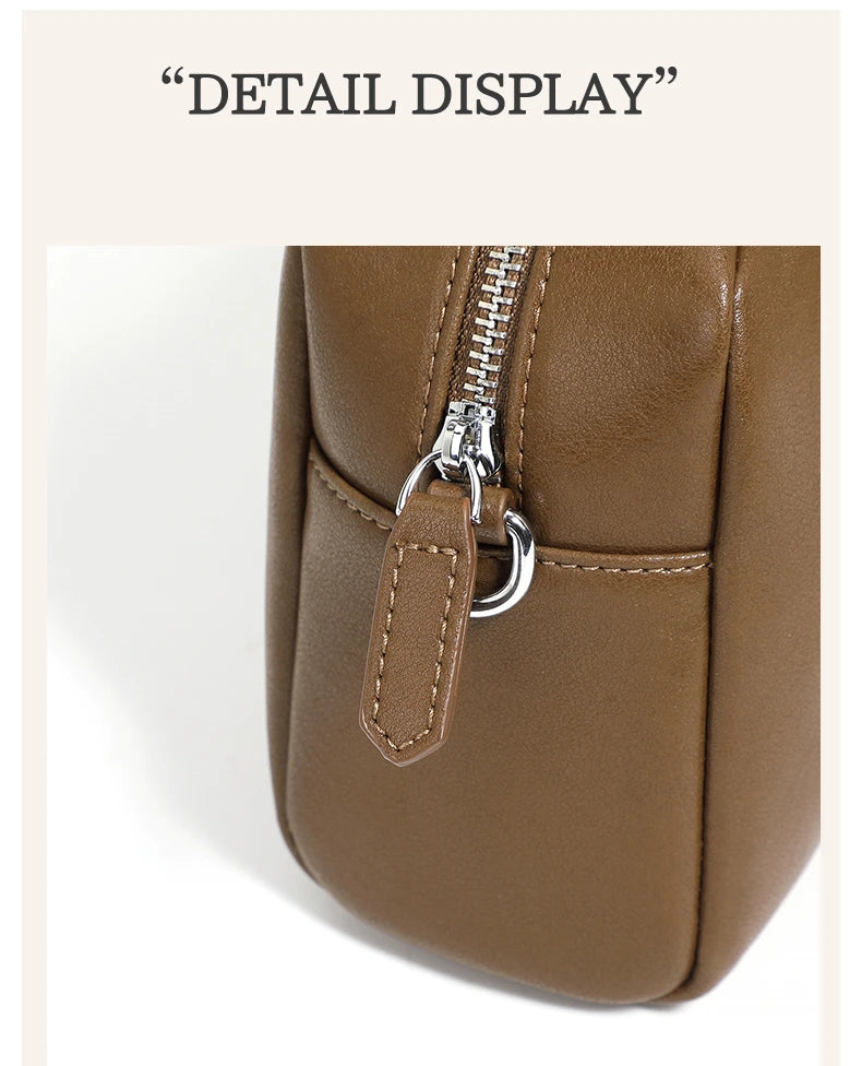 Hifashion Vintage Boston Cow Genuine Leather Handbags For Women 2025 Trend Designer Bowling Work Ladies Shoulder Crossbody Bags