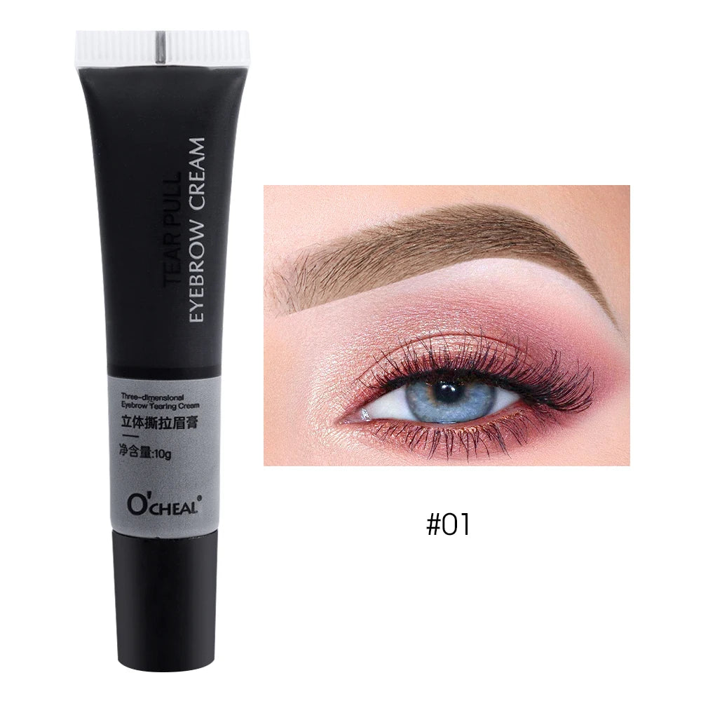 Waterproof Peel Off Eyebrow Gel Semi-Permanent Eye Brow Enhancer Tattoo Tint Long-lasting Black Brown Dye Eyebrow Cream Cosmetic C01
