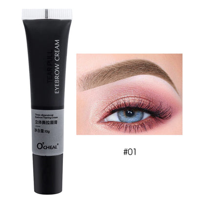 Waterproof Peel Off Eyebrow Gel Semi-Permanent Eye Brow Enhancer Tattoo Tint Long-lasting Black Brown Dye Eyebrow Cream Cosmetic C01
