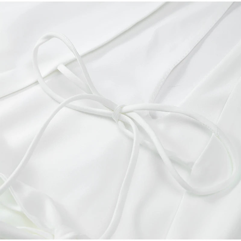 Women Sexy Halter Layered Ruffles Mini Dress Fashion Off Shoulder Backless A Line Vestidos Spring Summer Chic Lady Short Dresses