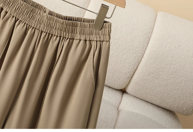 Plus Size Shorts Women High Elastic Waist Wide Leg Loose Pants With Pockets Summer 2025 New Korean Fashion Half Shorts Women