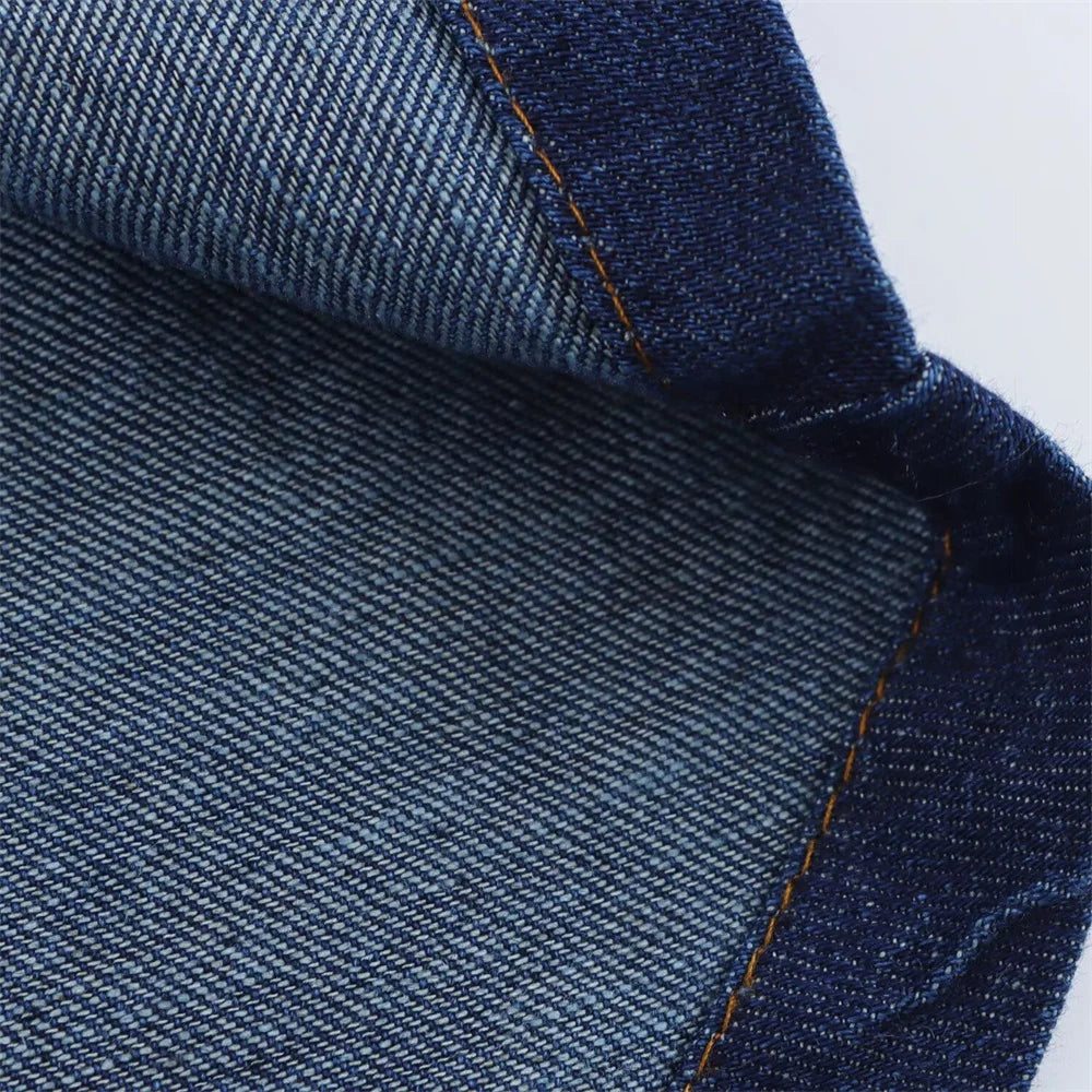 UNIZERA 2025 Women Denim Set Loose Fit Button Down Shirt With Wide Leg Pants Fashionable Casual Wear for Women