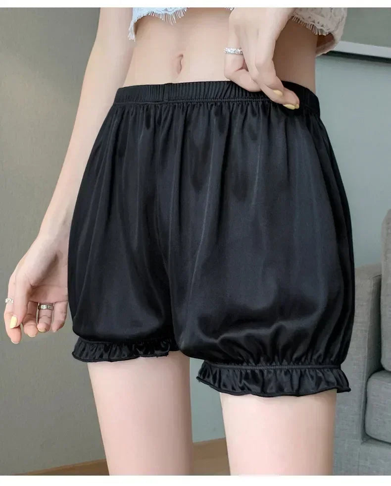 Summer Thin Safety Pants Women JK Leggings Women Anti-slip Safety Pants Women Loose Wear Shorts Home Pajama Pants Women White