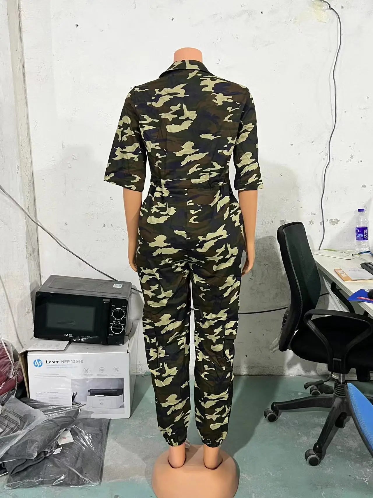 Fashion Jumpsuits for Woman 2025 Summer Camouflage Print Zipper Pocket Design Casual One Pieces Jumpsuit Streetwear Y2K Clothing